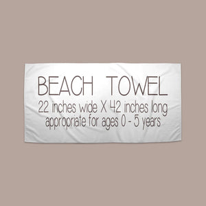 Personalized name beach towel