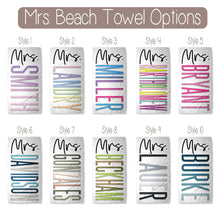 Load image into Gallery viewer, Mrs. Beach towel
