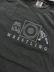 Wrestling icon embroidered