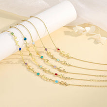 Load image into Gallery viewer, Personalized Name + Birth Stone Bracelet
