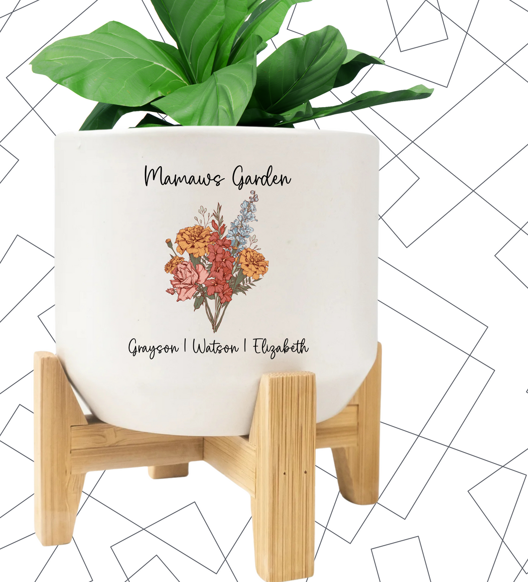 Custom floral planter