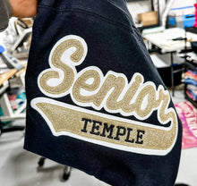 Load image into Gallery viewer, Custom glitter senior icon embroidered
