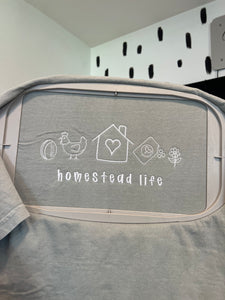 Homestead life icon embroidered