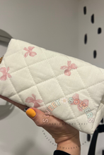Load image into Gallery viewer, Embroidered zip cosmetic bag
