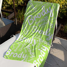 Load image into Gallery viewer, Personalized name beach towel
