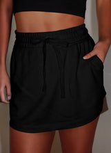 Load image into Gallery viewer, French terry drawstring skirt with pockets
