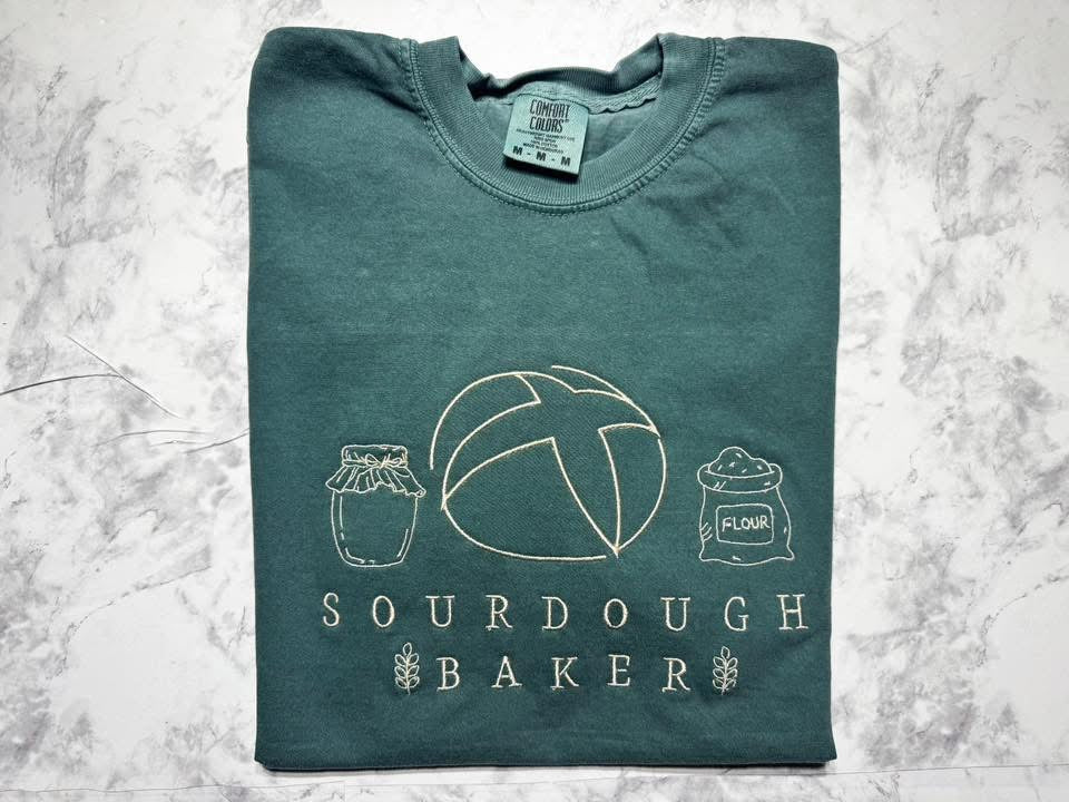 Sourdough icon embroidered
