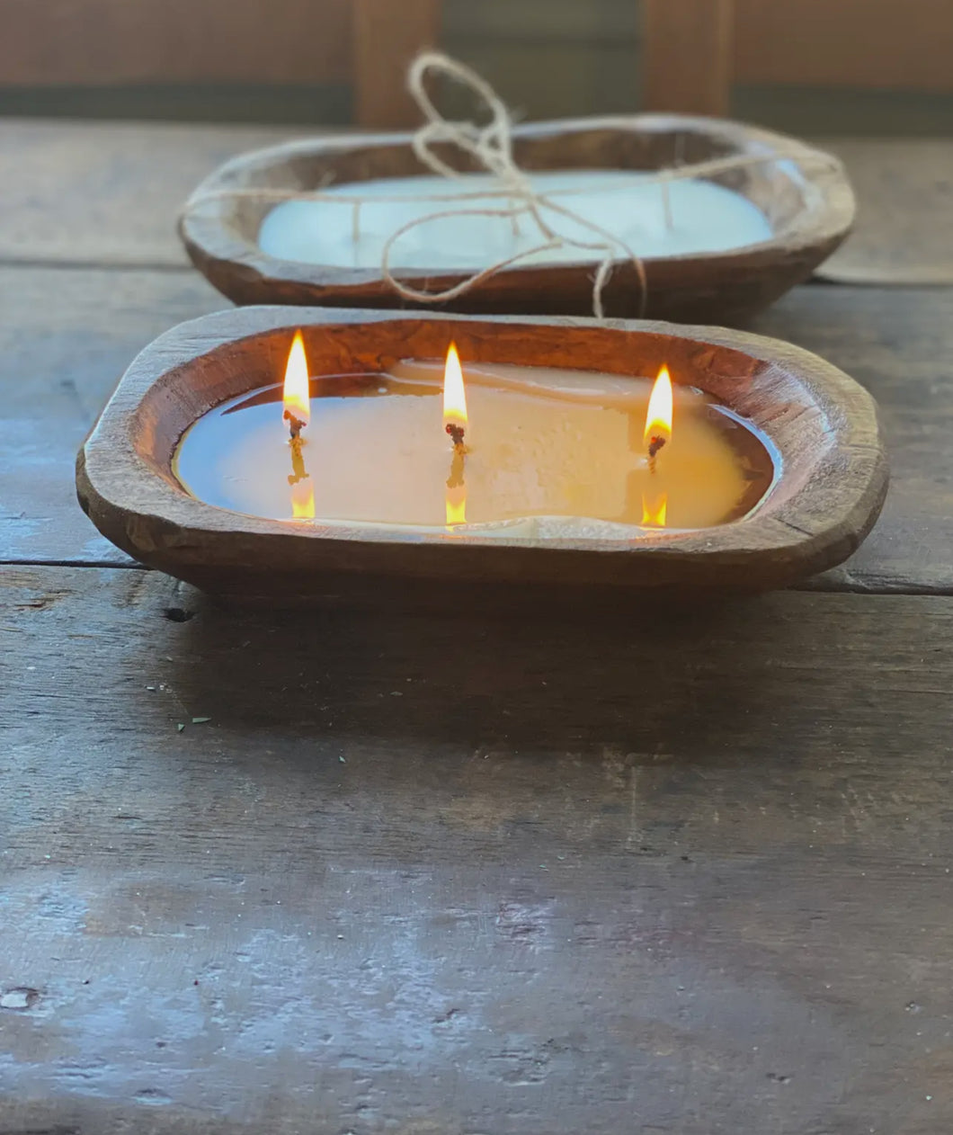 Dough bowl candle