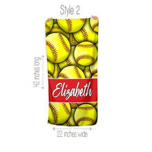 Load image into Gallery viewer, Softball collection beach towels
