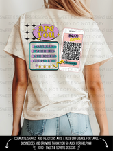 Load image into Gallery viewer, Ask me about self love front/back design 1
