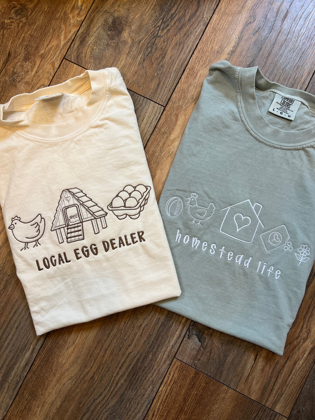Local egg dealer icon embroidered