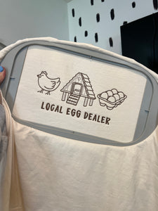 Local egg dealer icon embroidered