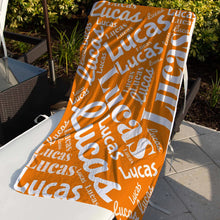 Load image into Gallery viewer, Personalized name beach towel
