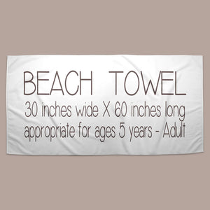 Personalized name beach towel