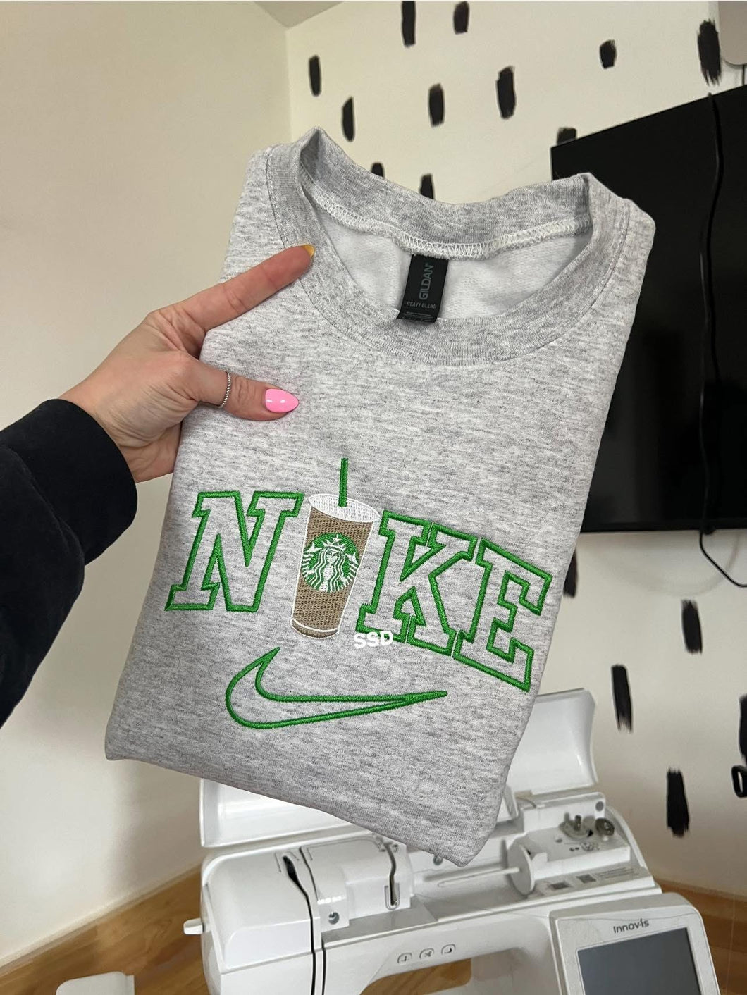 Green Coffee sport embroidered