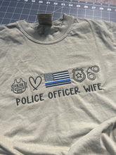 Load image into Gallery viewer, Police officer wife icon embroideredw
