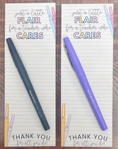 A little flair thank you pen with card