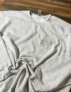 Script initial crewneck