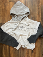 Load image into Gallery viewer, Block crop hoodie
