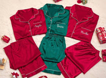 Load image into Gallery viewer, 100% silk satin matching pajamas - end of November ship
