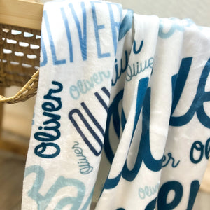 Collage Name Blanket