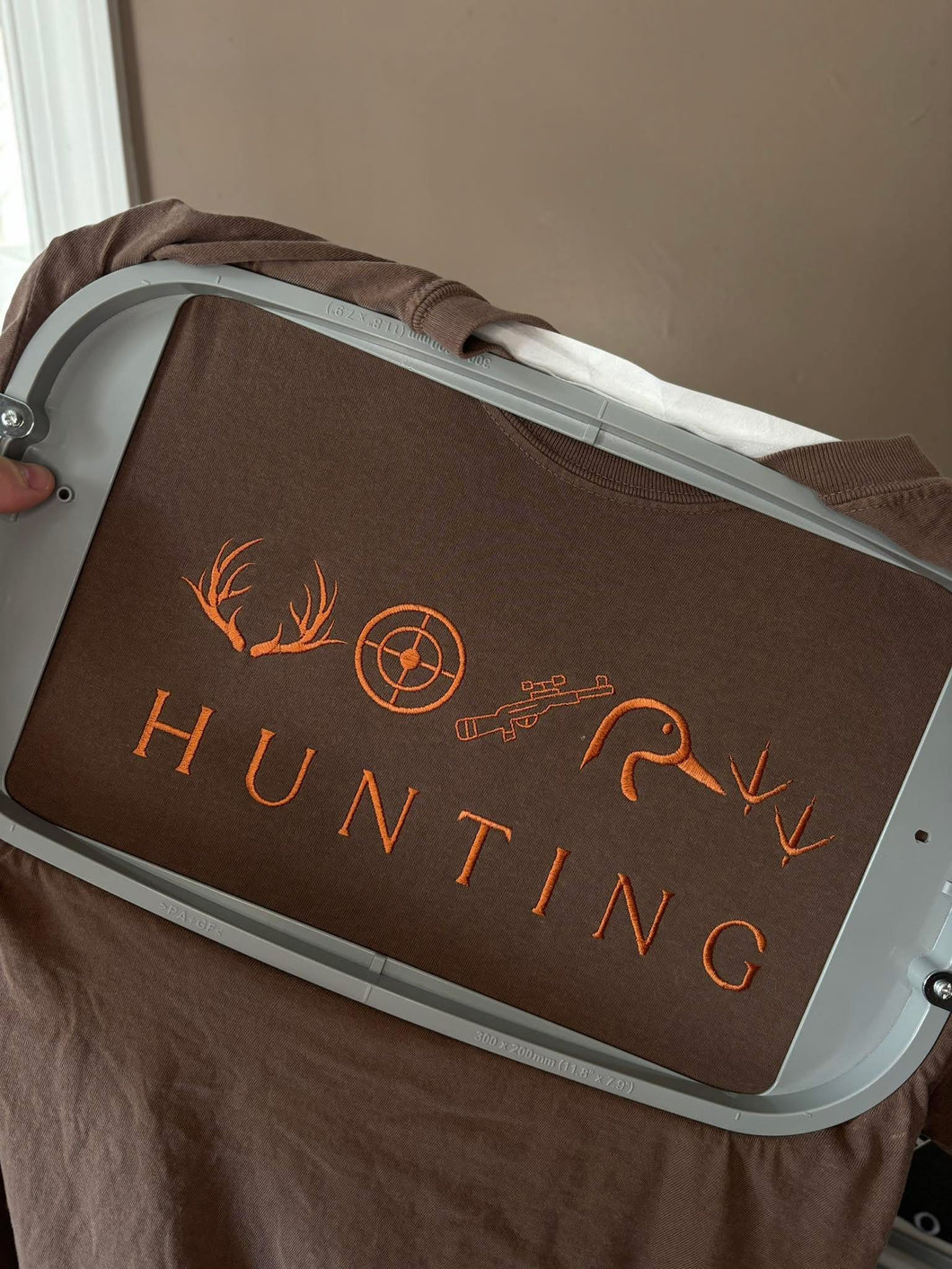 Hunting icon embroidery