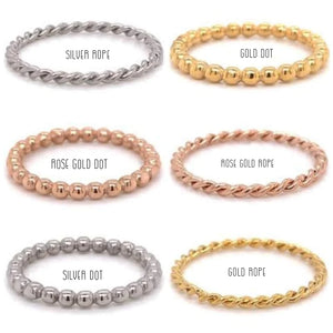Stacking spacer rings
