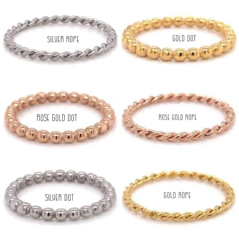 Stacking spacer rings