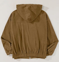 Load image into Gallery viewer, Corduroy hooded jacket
