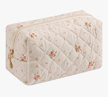 Load image into Gallery viewer, Embroidered zip cosmetic bag
