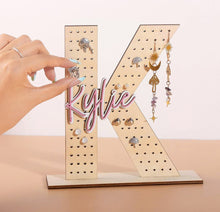 Load image into Gallery viewer, Initial earring holder

