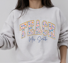 Load image into Gallery viewer, Custom teacher name faux glitter

