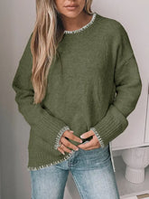 Load image into Gallery viewer, Cross stitch knit sweater
