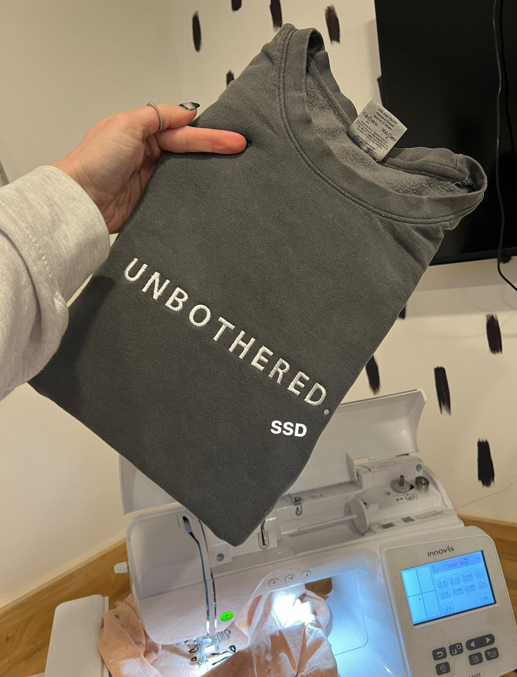 Unbothered embroidered