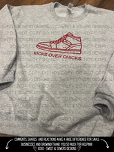 Load image into Gallery viewer, Kicks over chicks embroidered YOUTH
