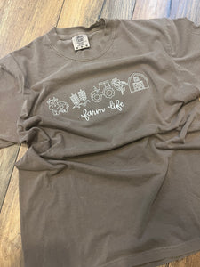 Farm life icon embroidered