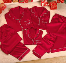 Load image into Gallery viewer, 100% silk satin matching pajamas - end of November ship
