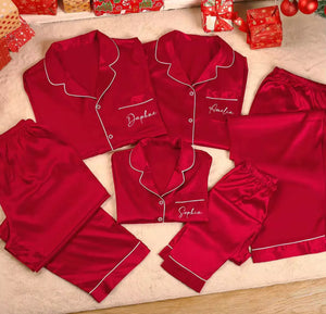 100% silk satin matching pajamas - end of November ship