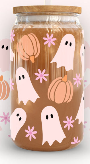 Halloween ghost glass 2