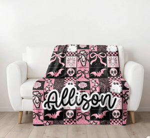 Pink goth blanket