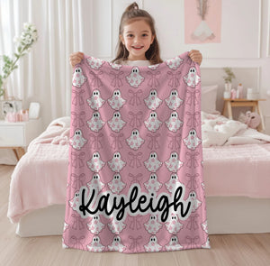 Ghost and bows blanket