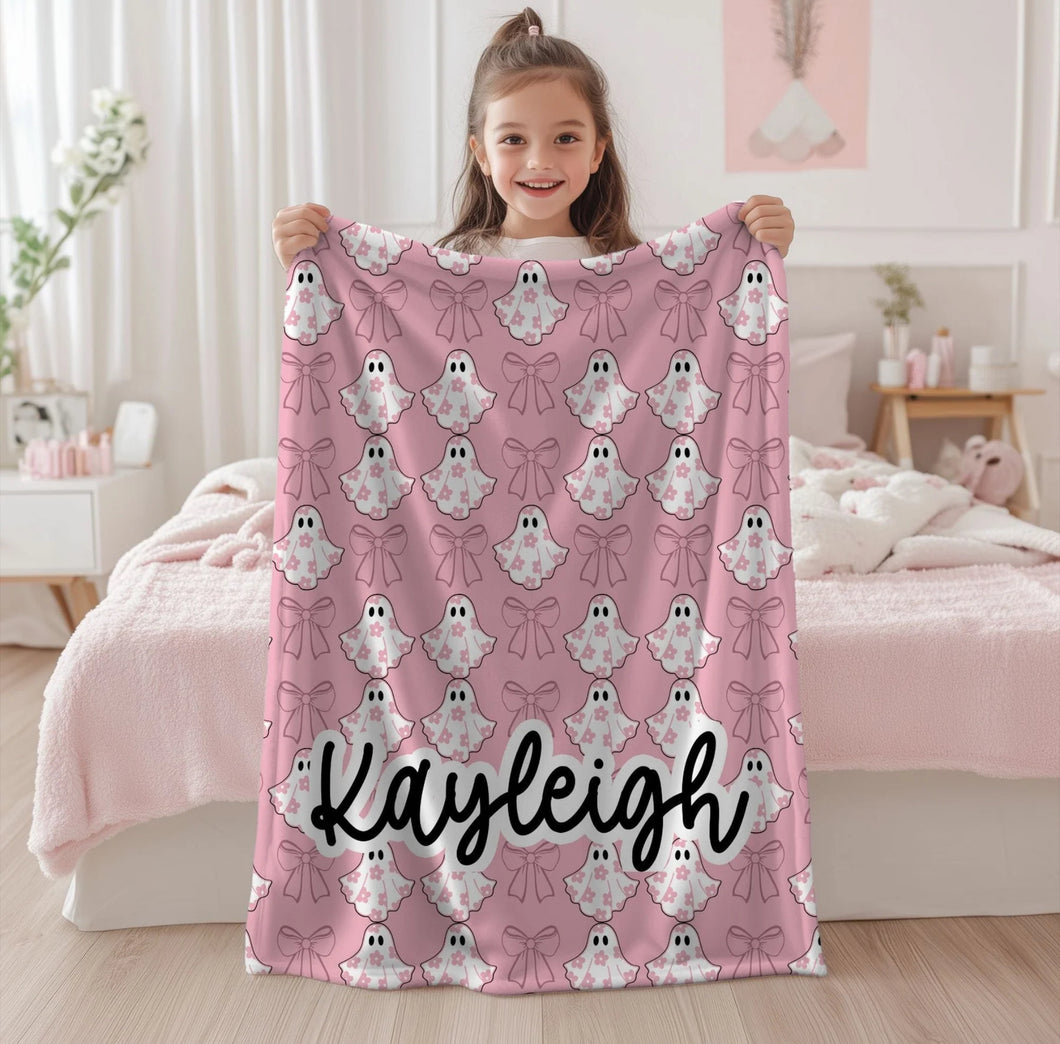 Ghost and bows blanket