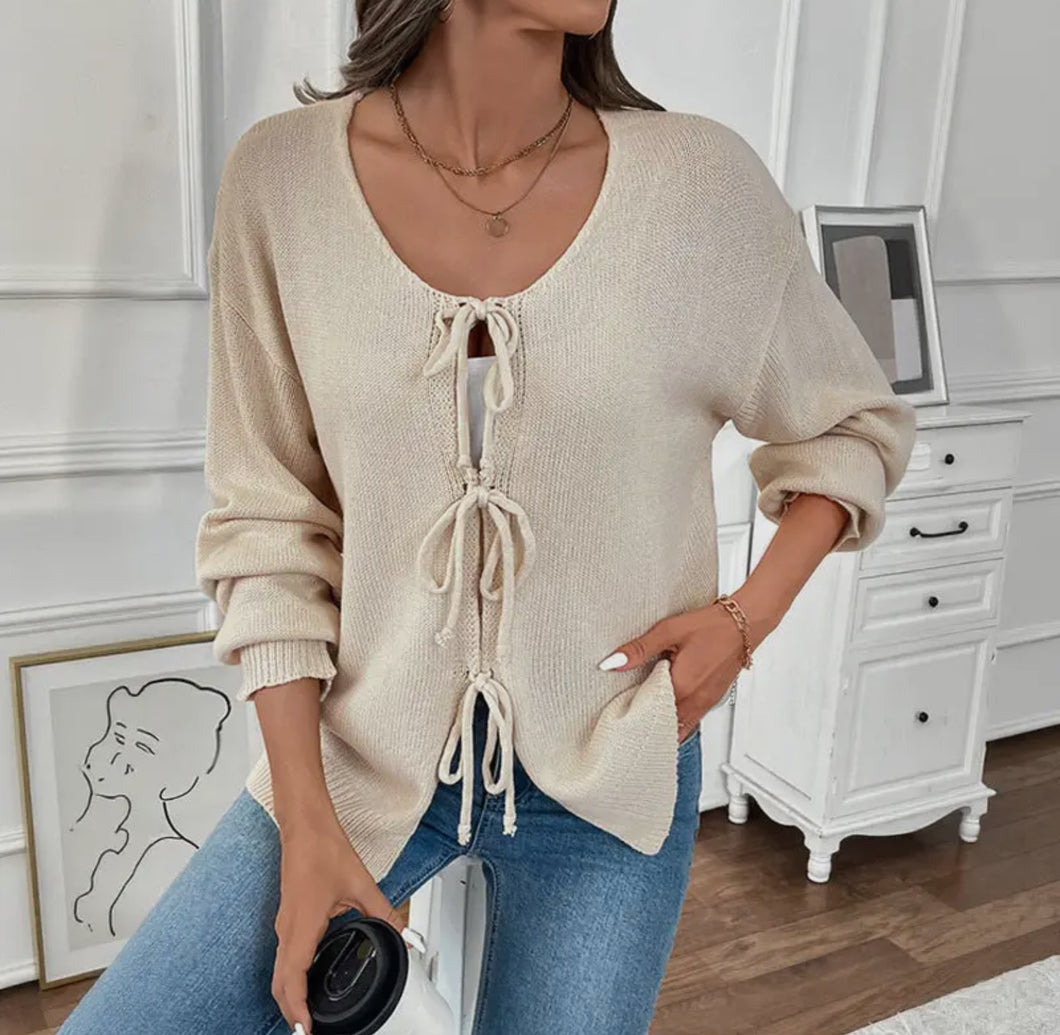 Tie front cardigan