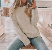 Load image into Gallery viewer, Chunky knit stitched sweater
