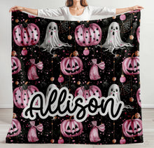 Load image into Gallery viewer, Purple Halloween blanket
