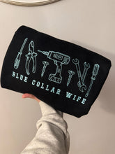 Load image into Gallery viewer, Blue collar wife icon embroidered
