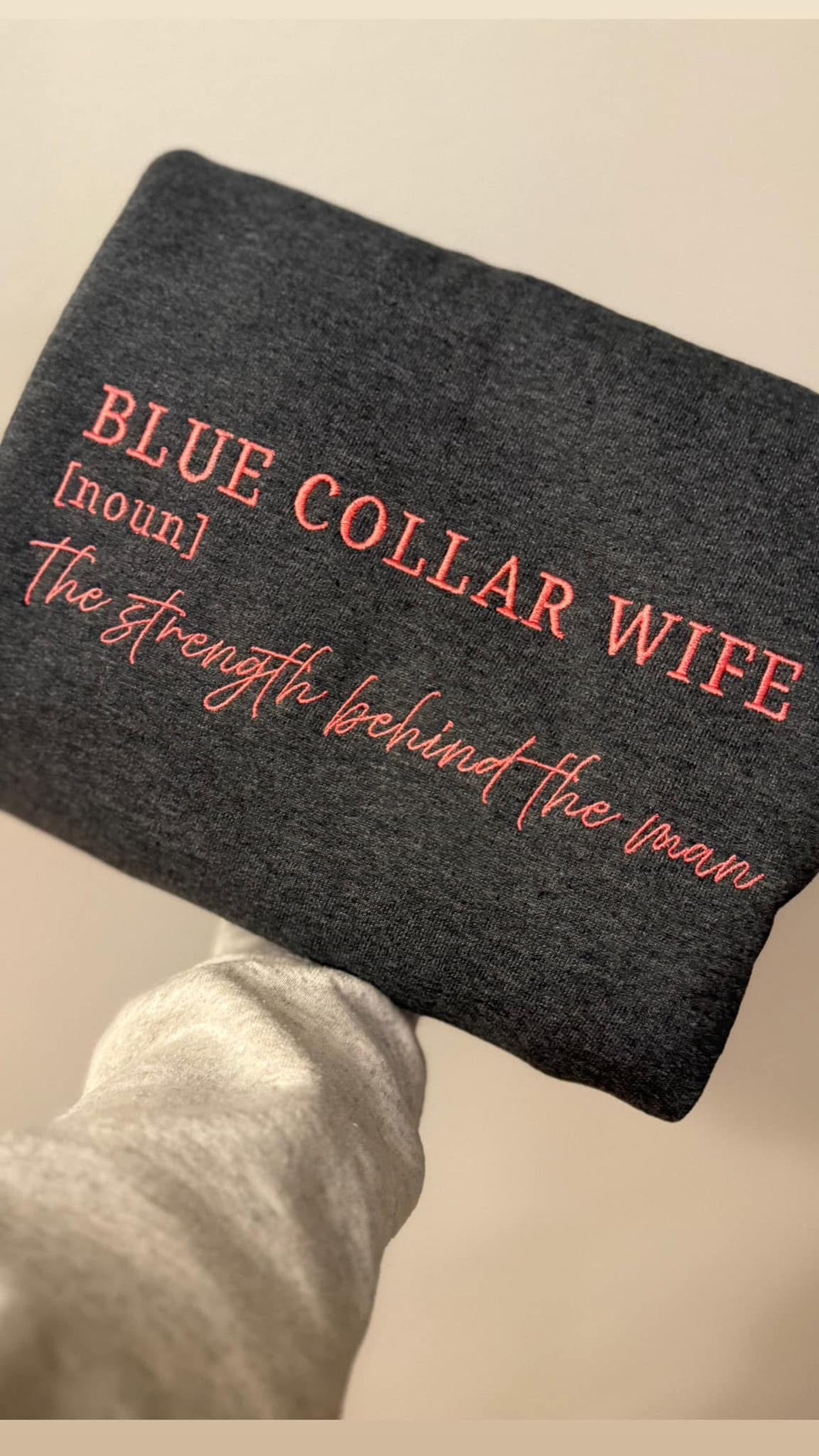 Blue collar wife definition embroidered