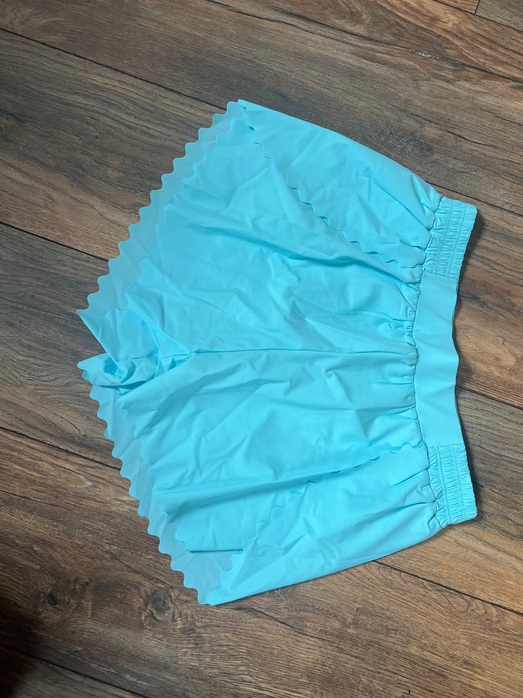 Medium blue scallop shorts - RTS