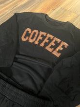 Load image into Gallery viewer, Medium black sequin coffee pocket short set
