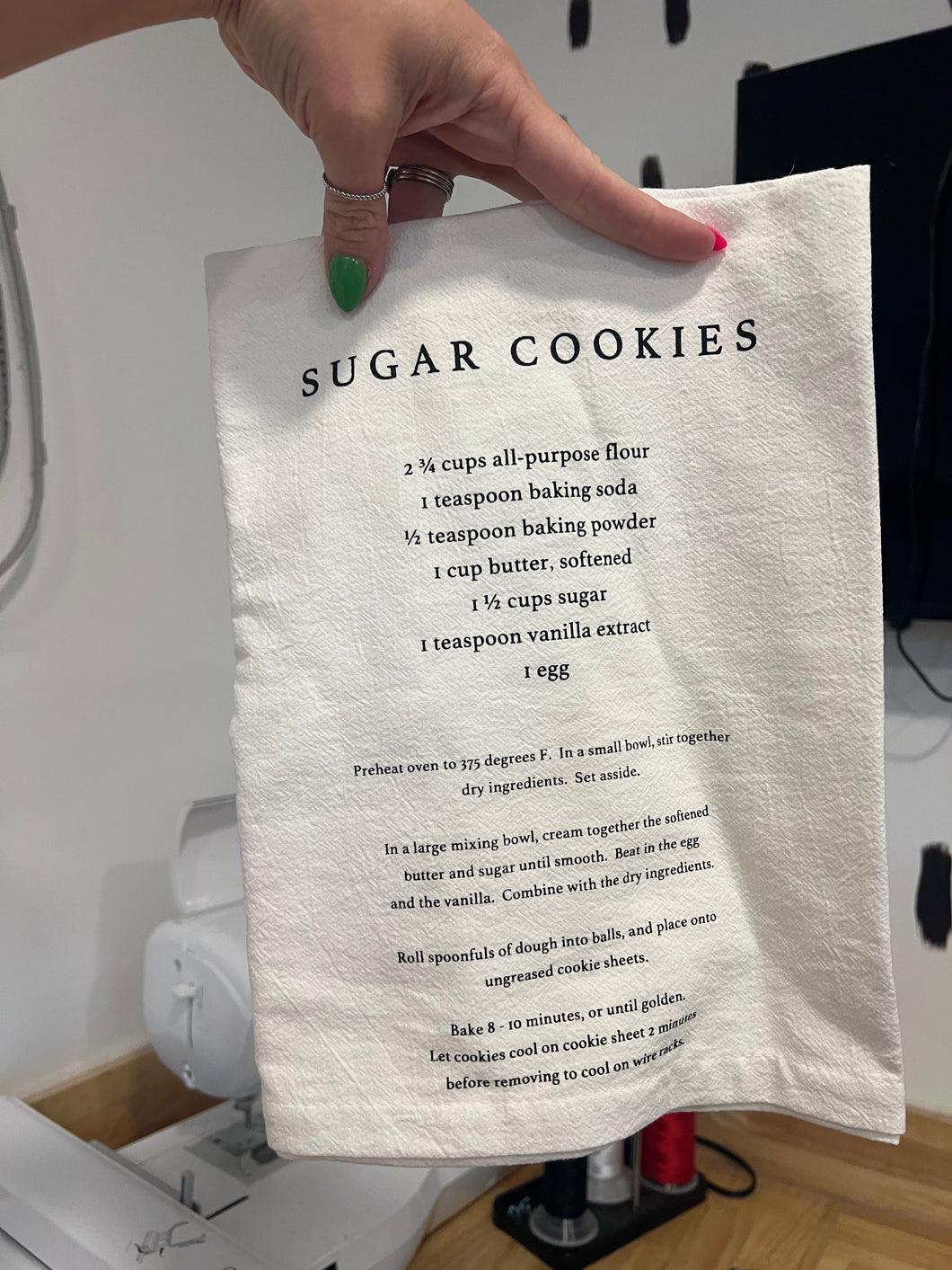 Sugar cookies tea towel